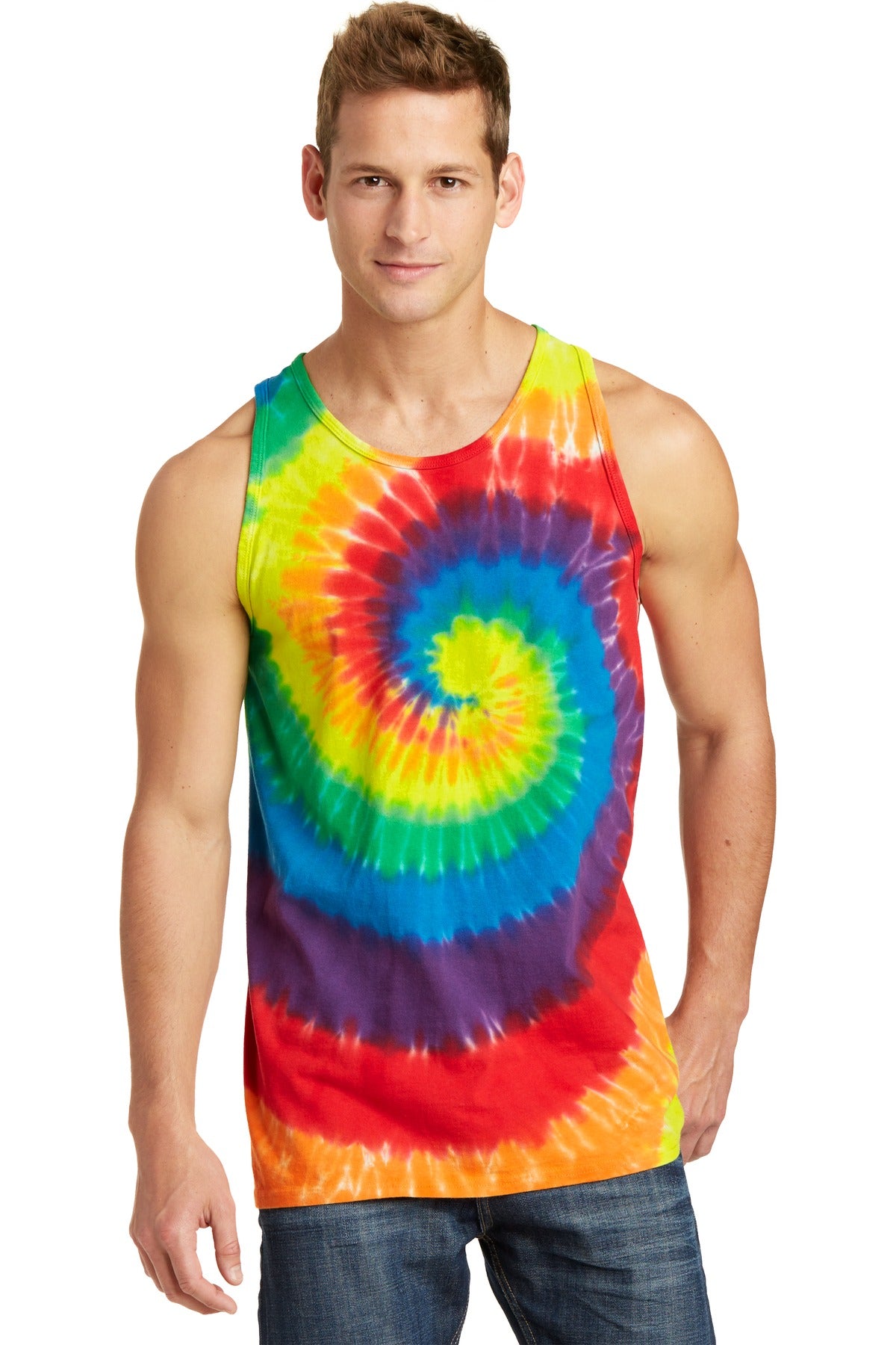 Port &amp; Company® Tie-Dye Tank Top.  PC147TT
