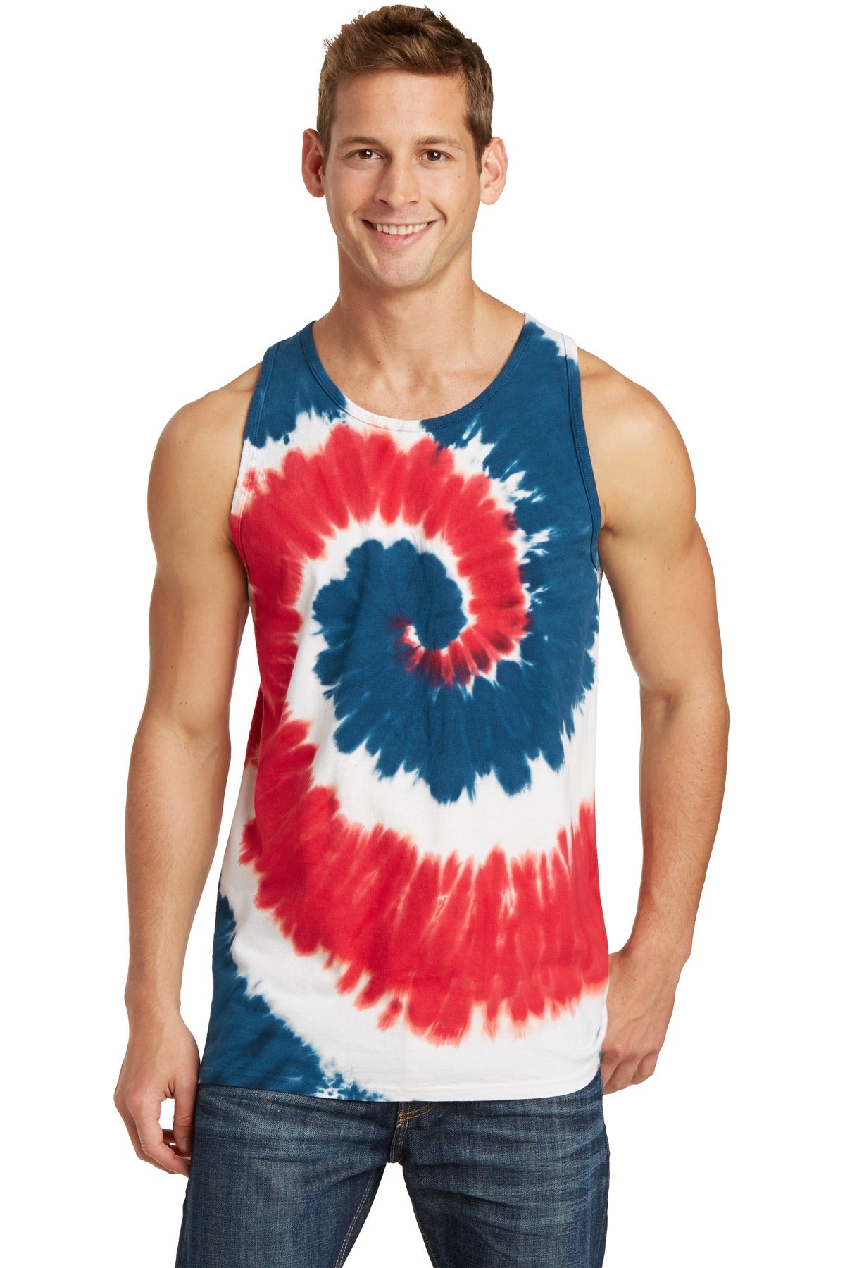Port &amp; Company® Tie-Dye Tank Top.  PC147TT
