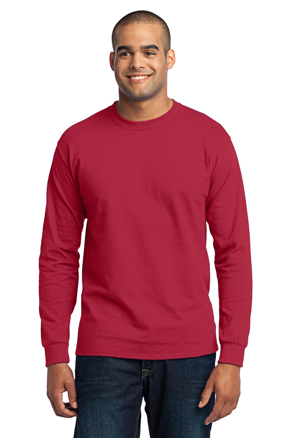 Port &amp; Company® Tall Long Sleeve Core Blend Tee. PC55LST