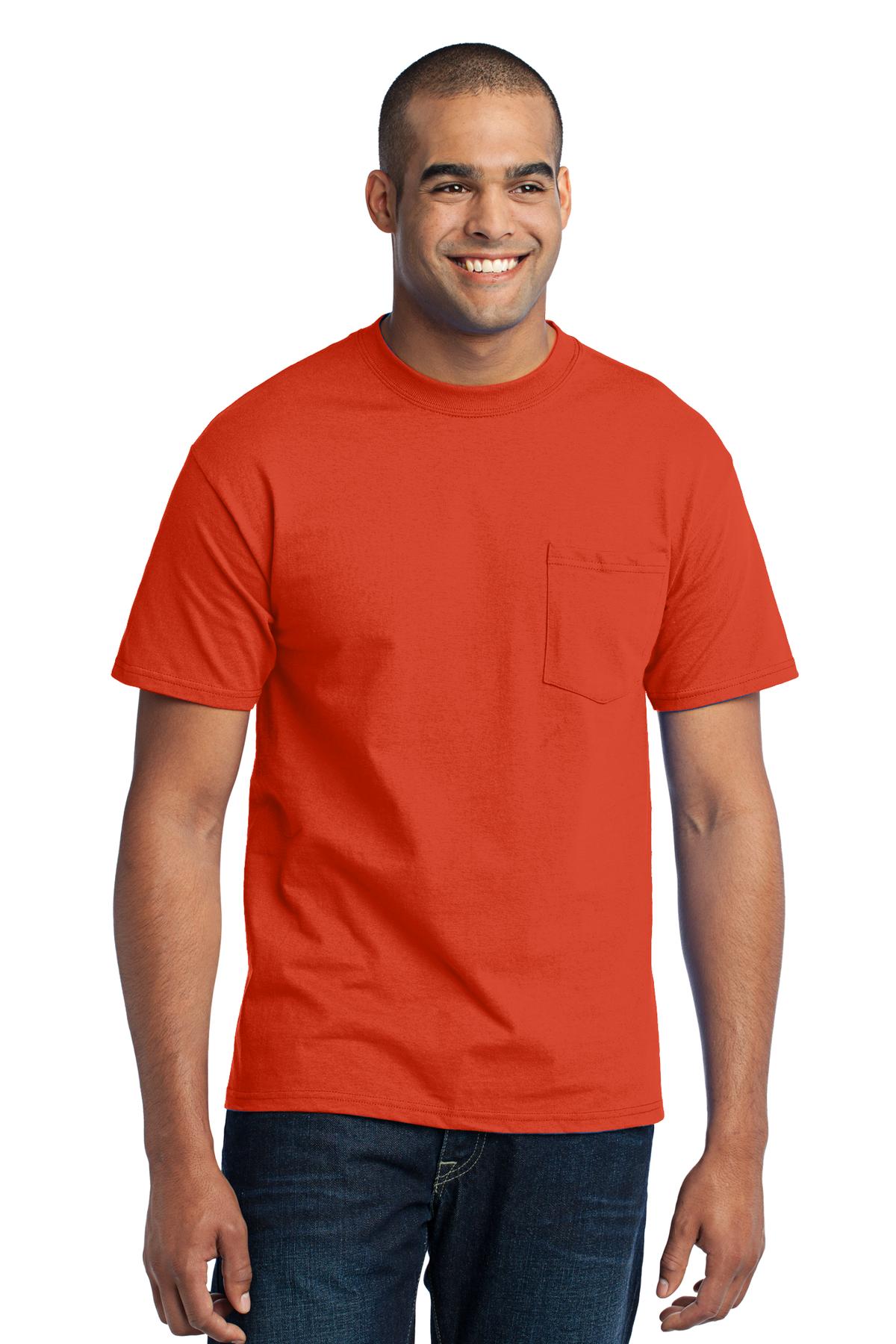 Port &amp; Company® Tall Core Blend Pocket Tee. PC55PT