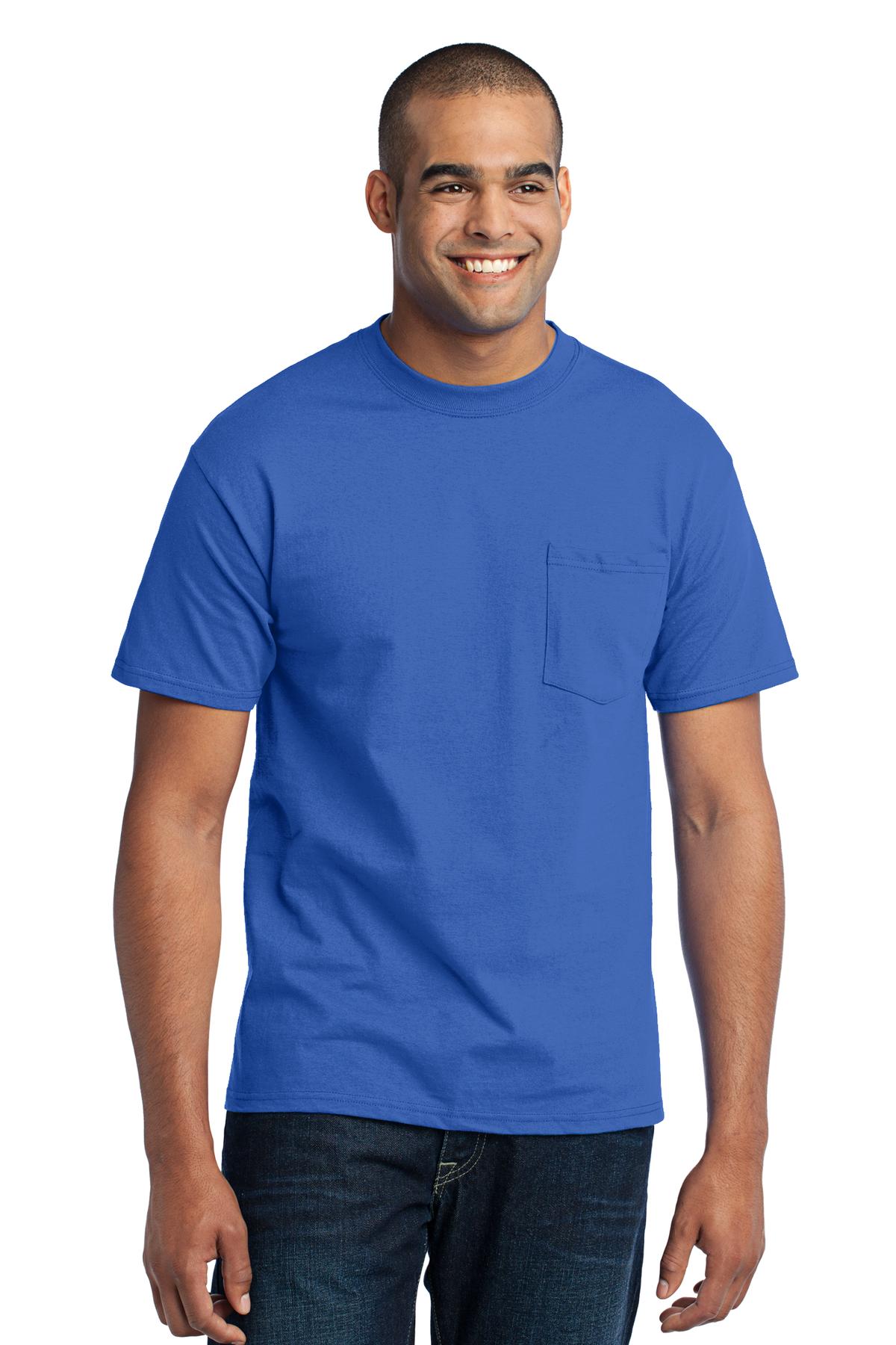 Port &amp; Company® Tall Core Blend Pocket Tee. PC55PT