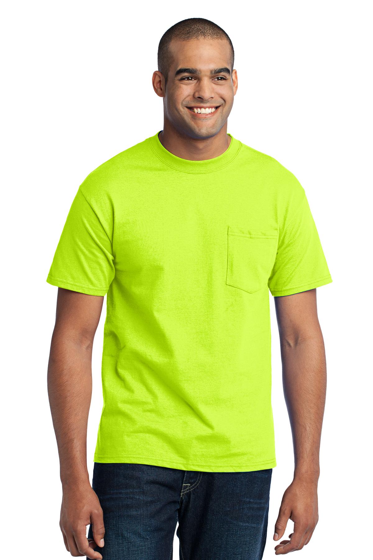 Port &amp; Company® Tall Core Blend Pocket Tee. PC55PT