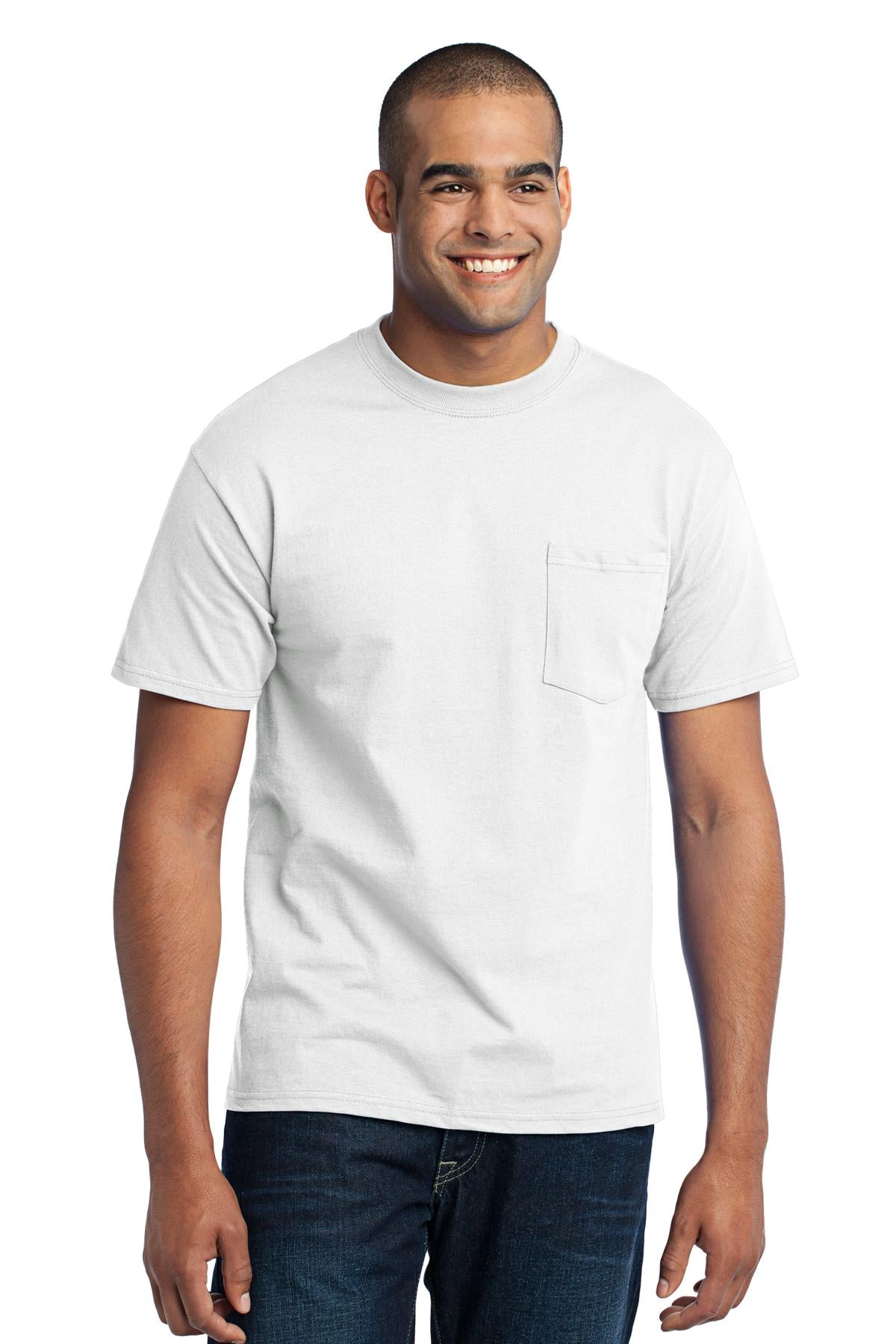 Port &amp; Company® Tall Core Blend Pocket Tee. PC55PT