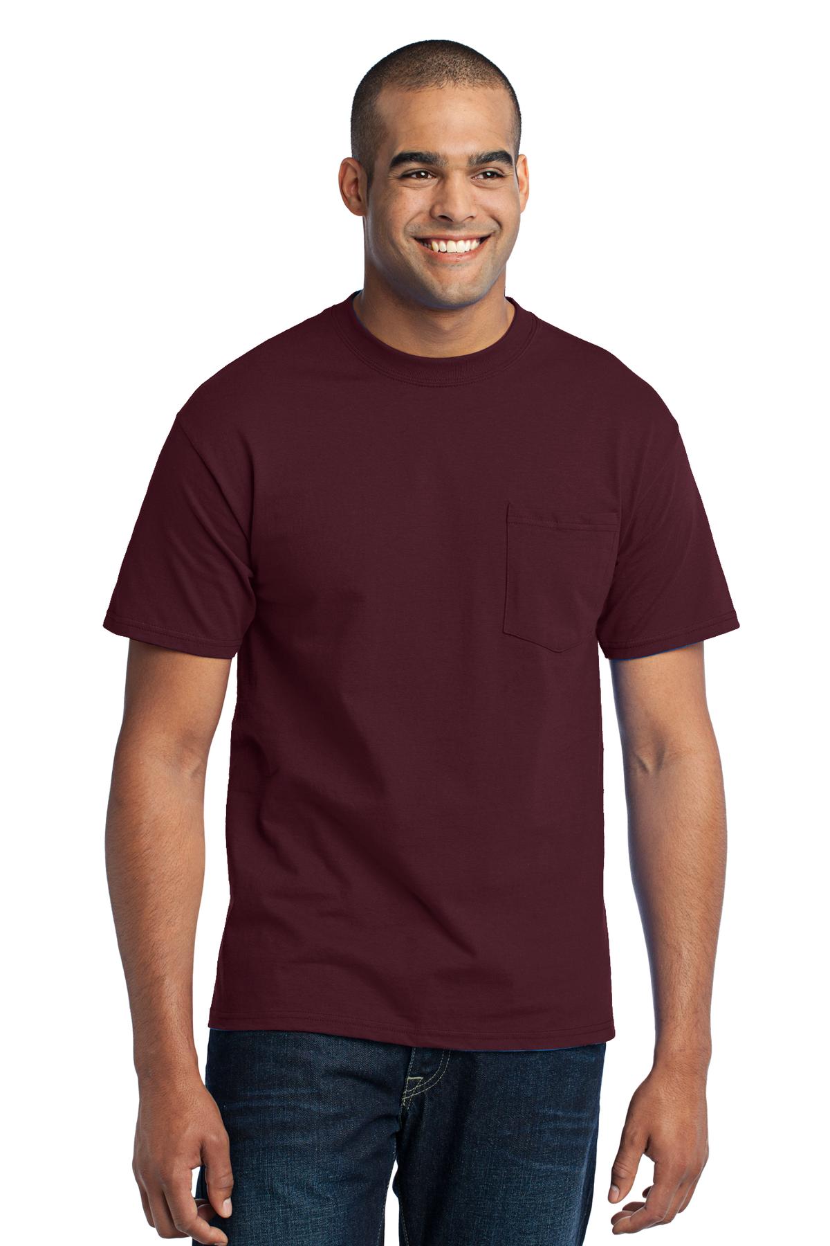 Port &amp; Company® Tall Core Blend Pocket Tee. PC55PT