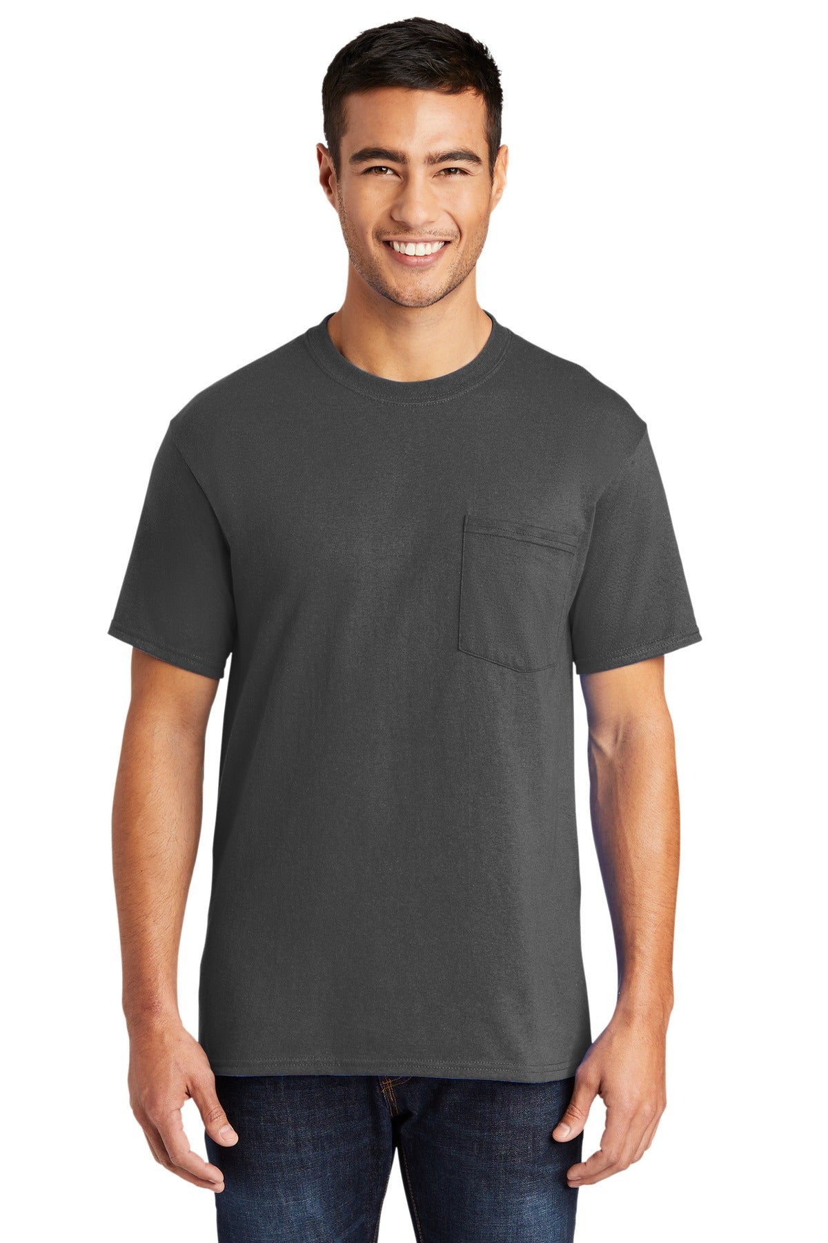 Port &amp; Company® Tall Core Blend Pocket Tee. PC55PT