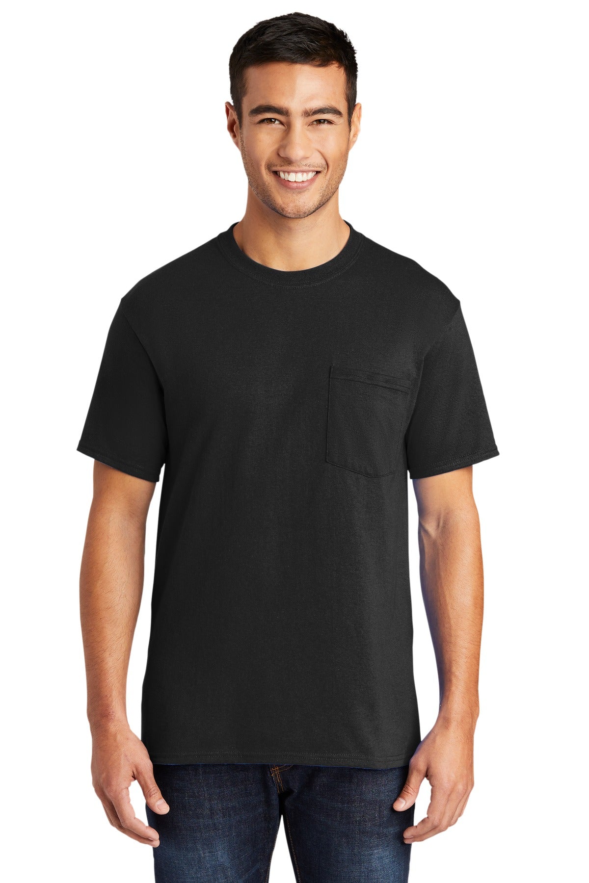 Port &amp; Company® Tall Core Blend Pocket Tee. PC55PT