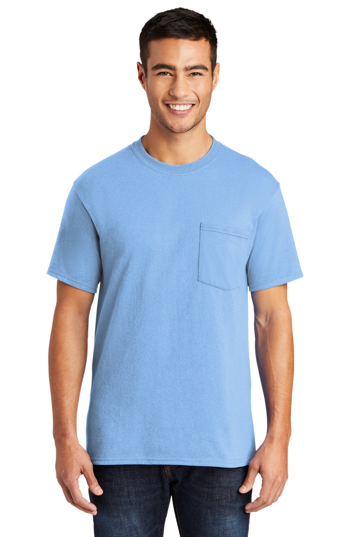 Port &amp; Company® Tall Core Blend Pocket Tee. PC55PT