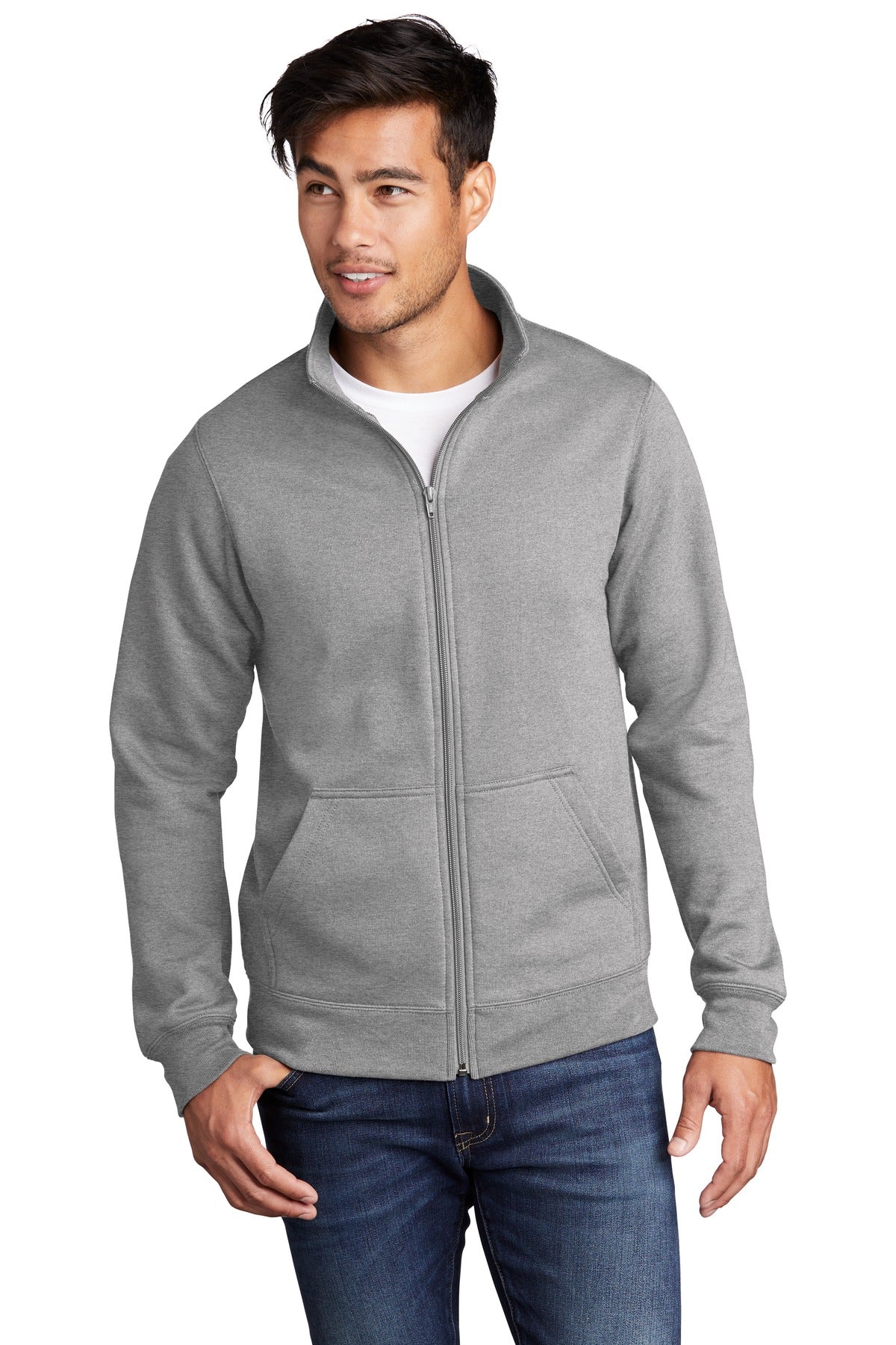 Port &amp; Company ® Core Fleece Cadet Full-Zip Sweatshirt PC78FZ