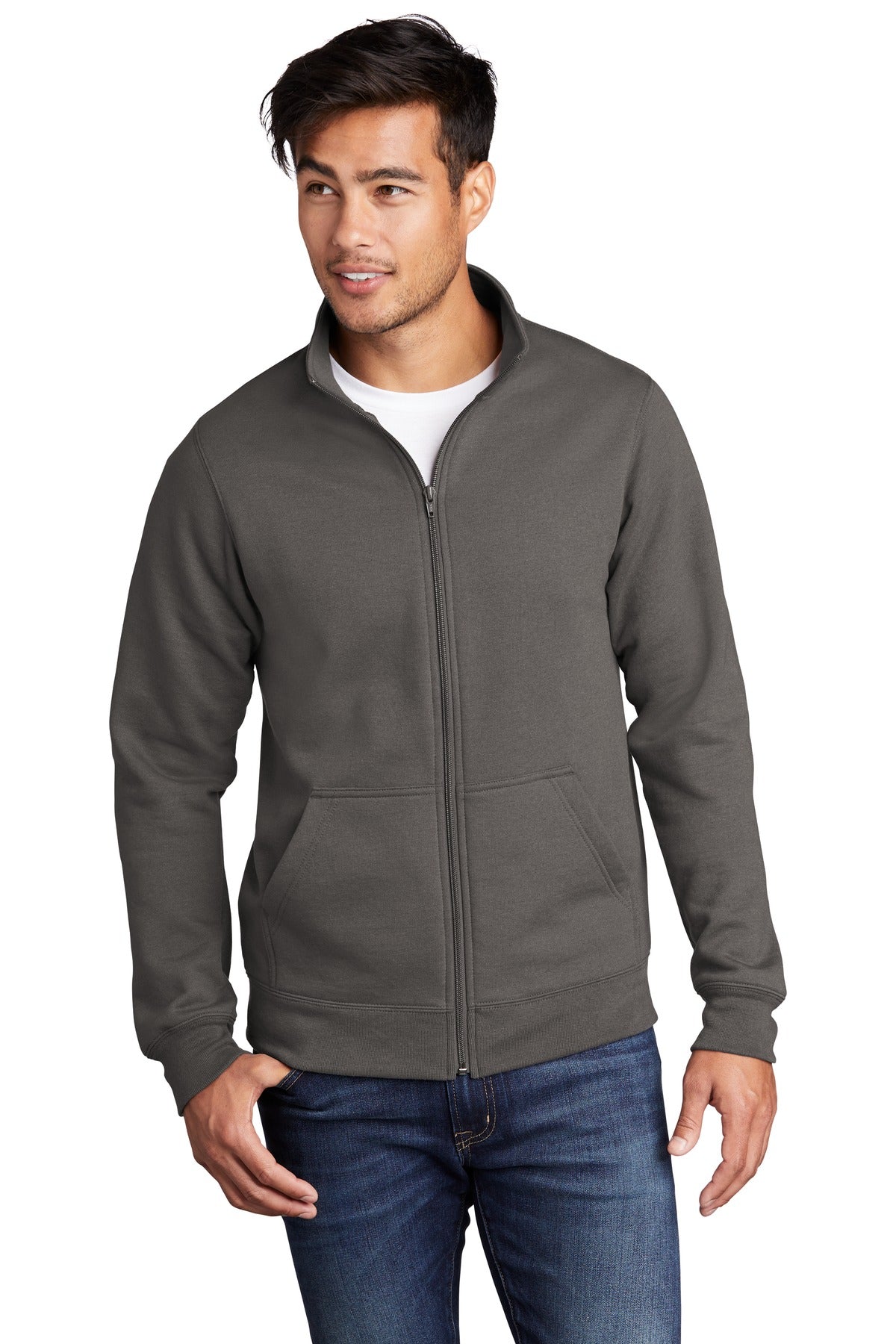 Port &amp; Company ® Core Fleece Cadet Full-Zip Sweatshirt PC78FZ