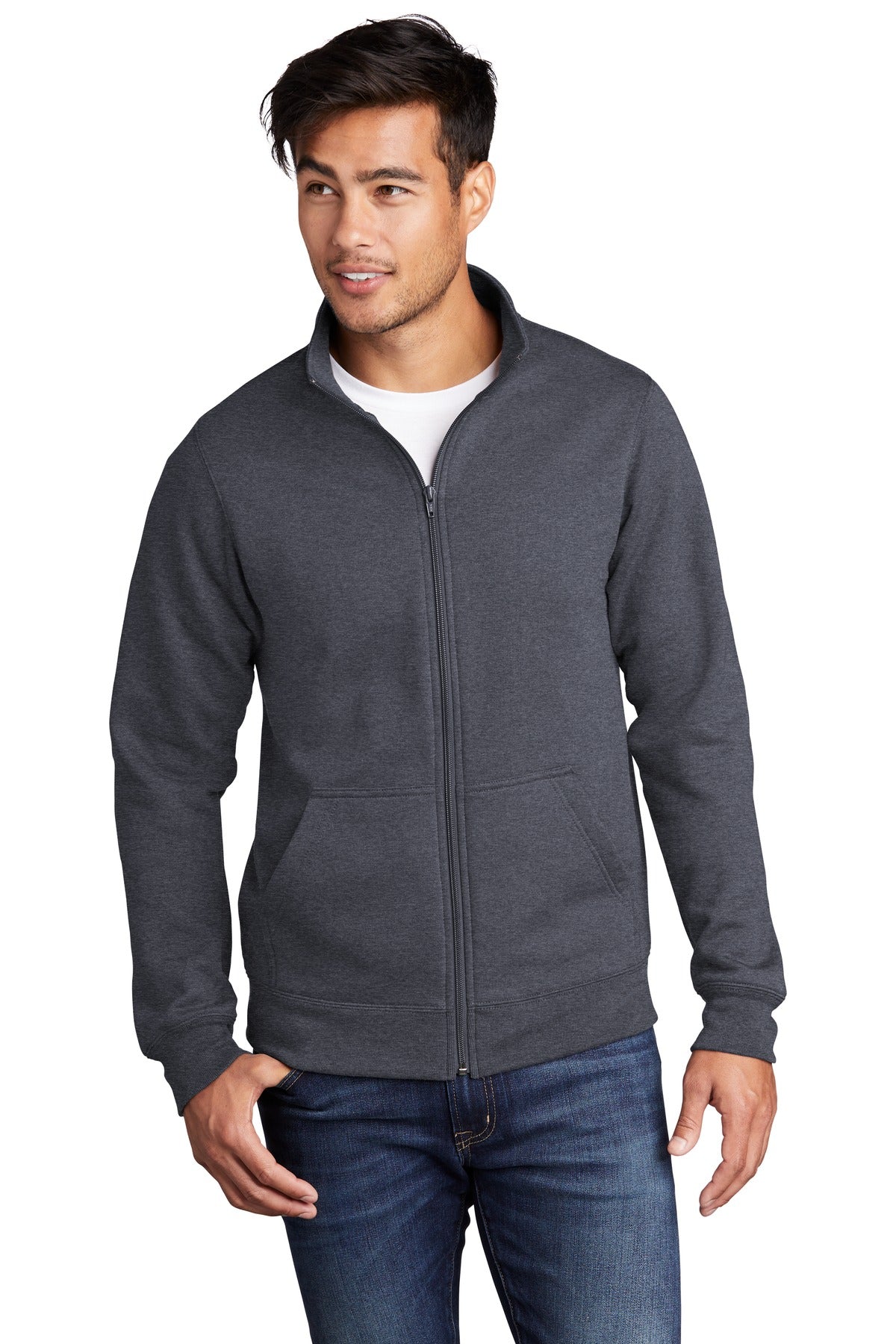 Port &amp; Company ® Core Fleece Cadet Full-Zip Sweatshirt PC78FZ