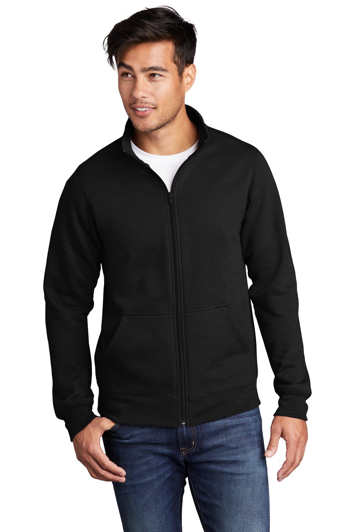 Port &amp; Company ® Core Fleece Cadet Full-Zip Sweatshirt PC78FZ