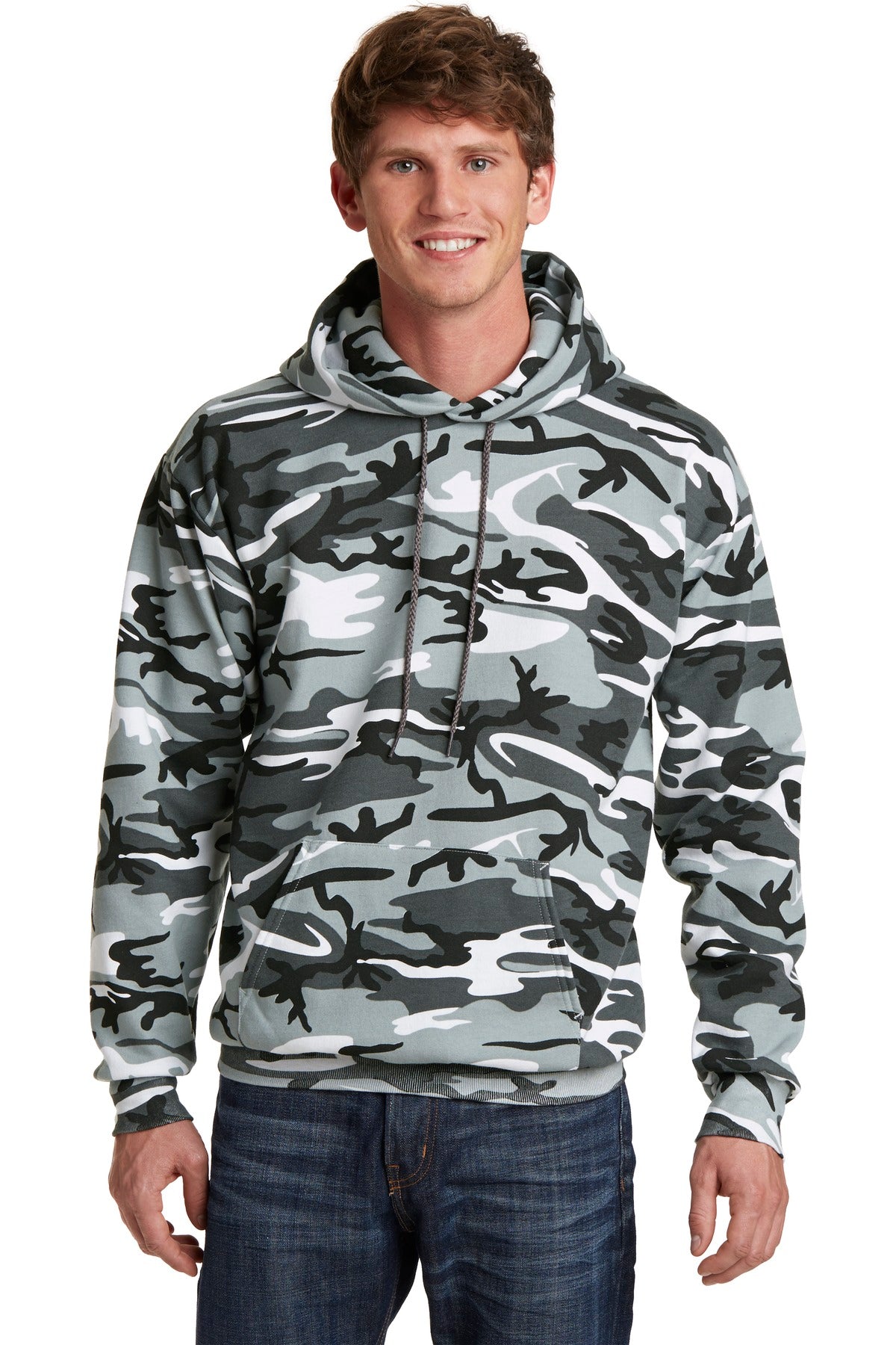 Port &amp; Company® Core Fleece Camo Pullover Hooded Sweatshirt. PC78HC