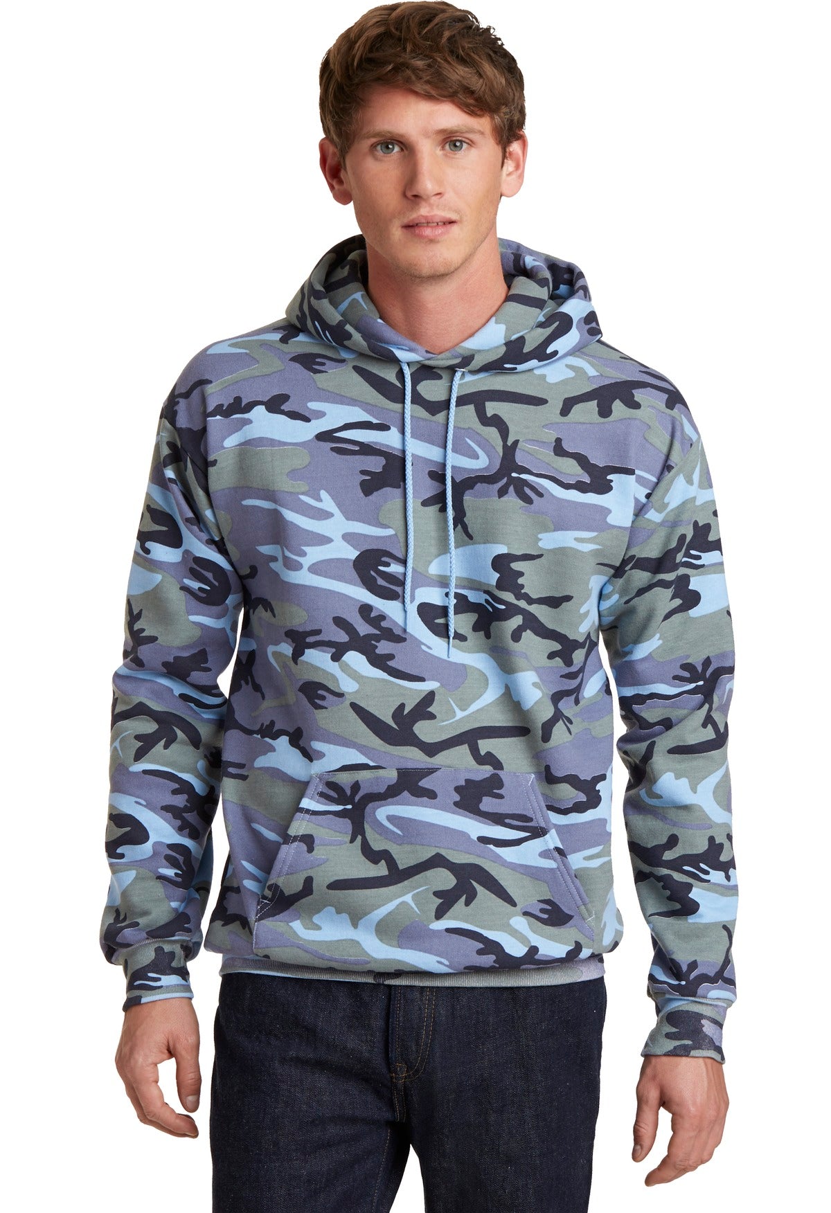 Port &amp; Company® Core Fleece Camo Pullover Hooded Sweatshirt. PC78HC