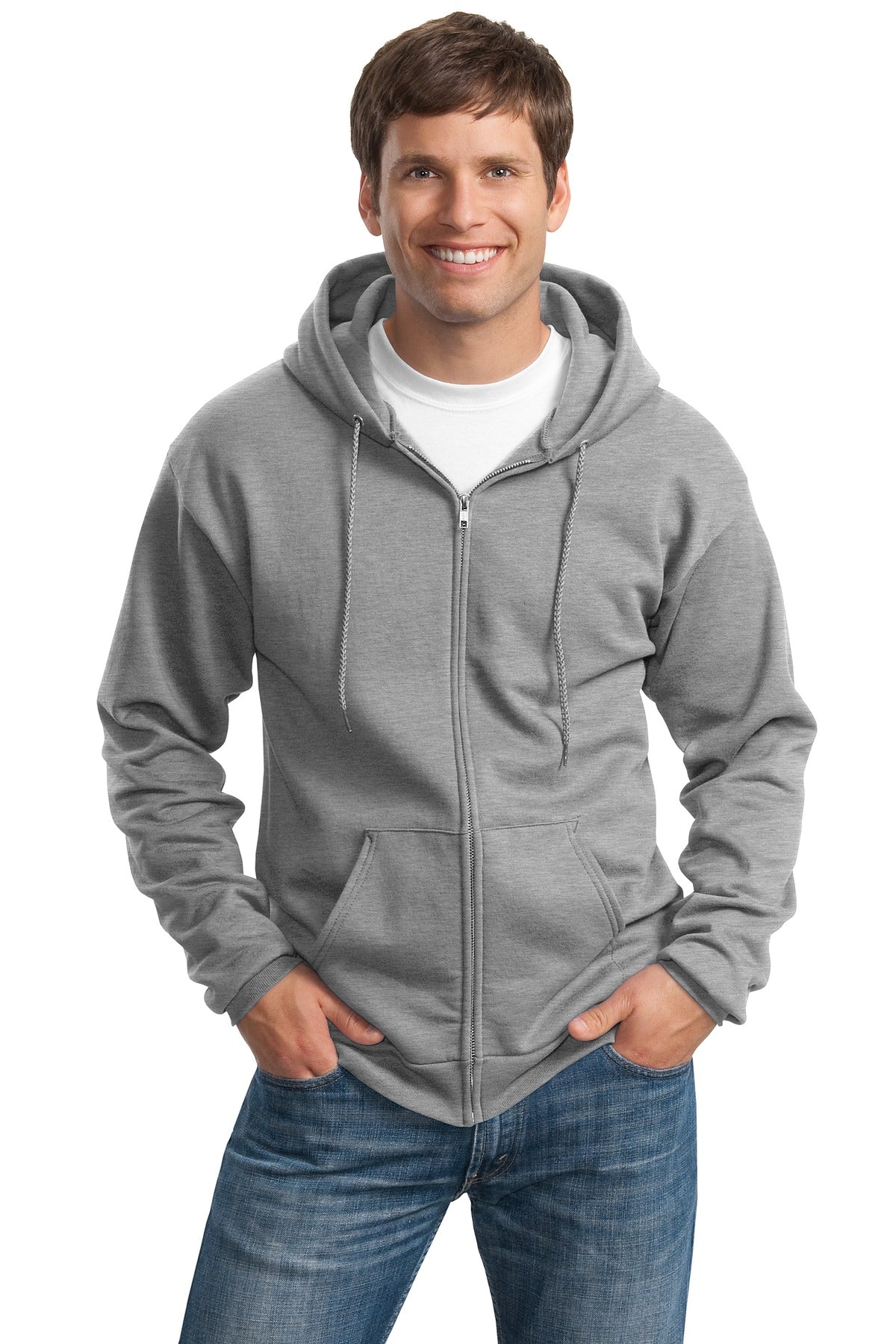 Port &amp; Company® Tall Essential Fleece Full-Zip Hooded Sweatshirt. PC90ZHT