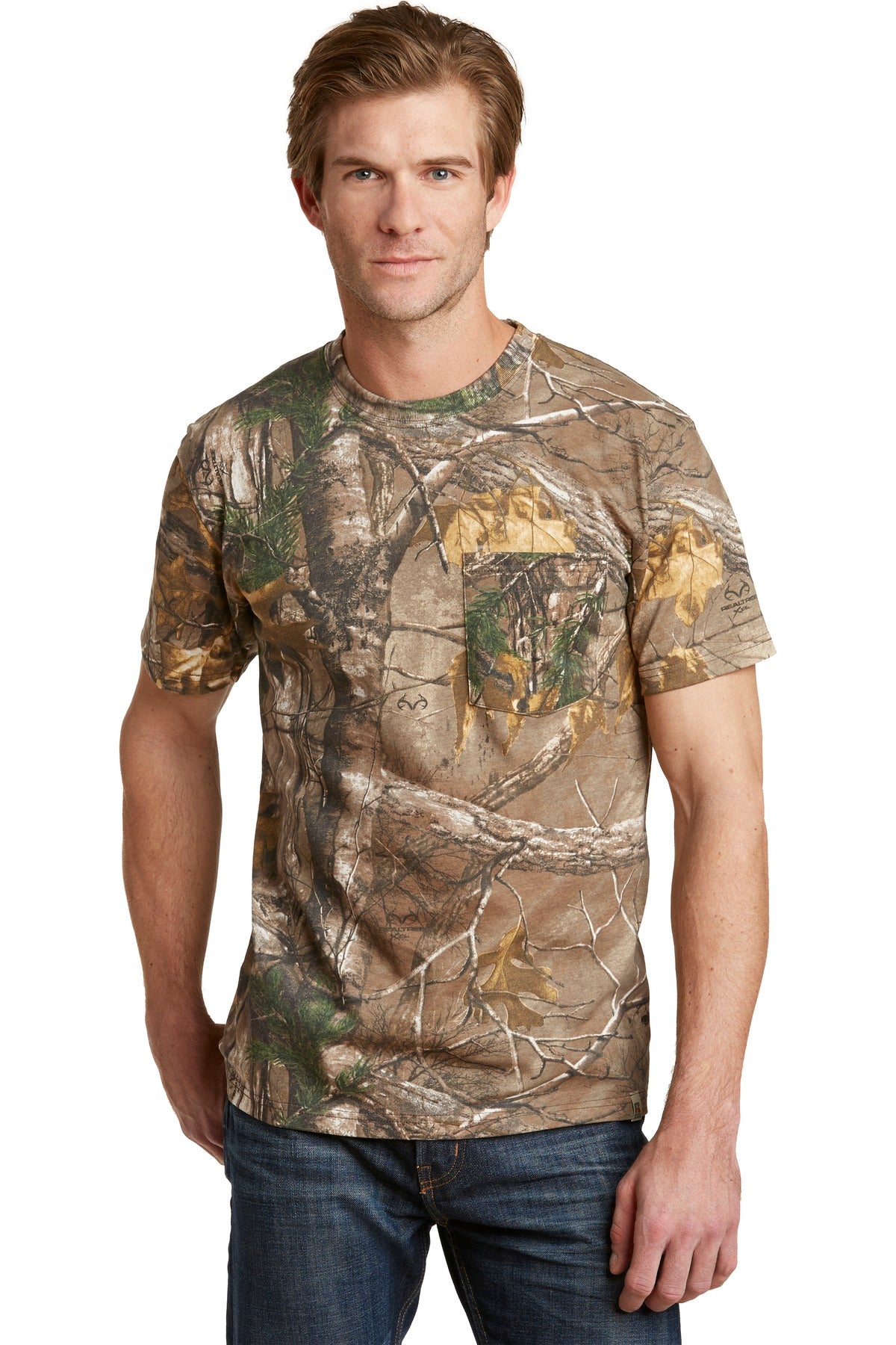 Russell Outdoors&amp;#8482; - Realtree® Explorer 100% Cotton T-Shirt with Pocket. S021R