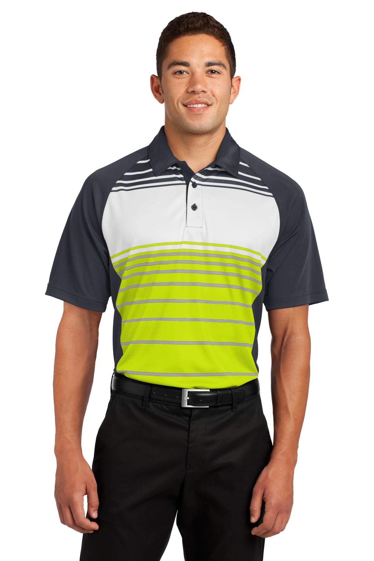 Sport-Tek® Dry Zone® Sublimated Stripe Polo. ST600