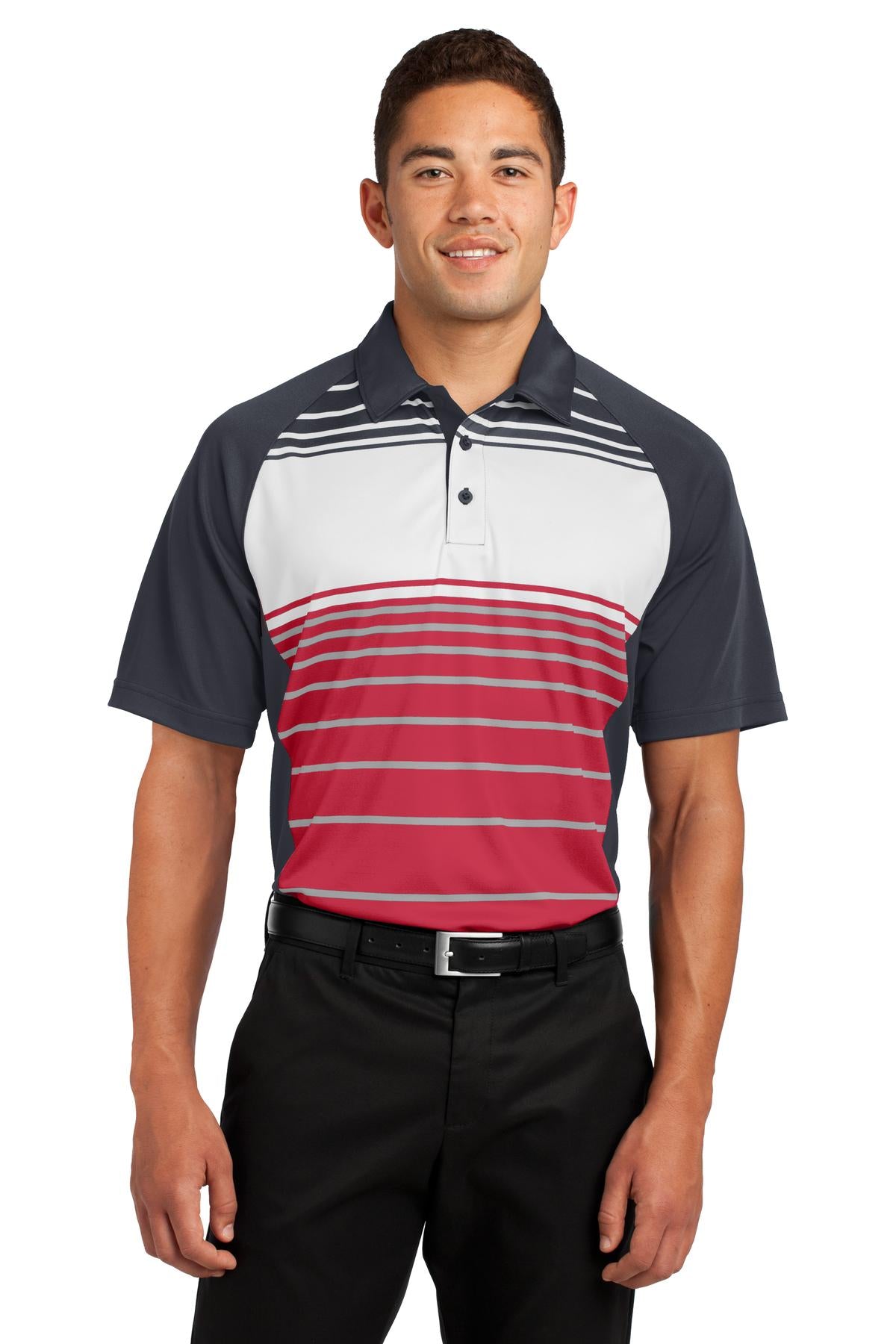 Sport-Tek® Dry Zone® Sublimated Stripe Polo. ST600