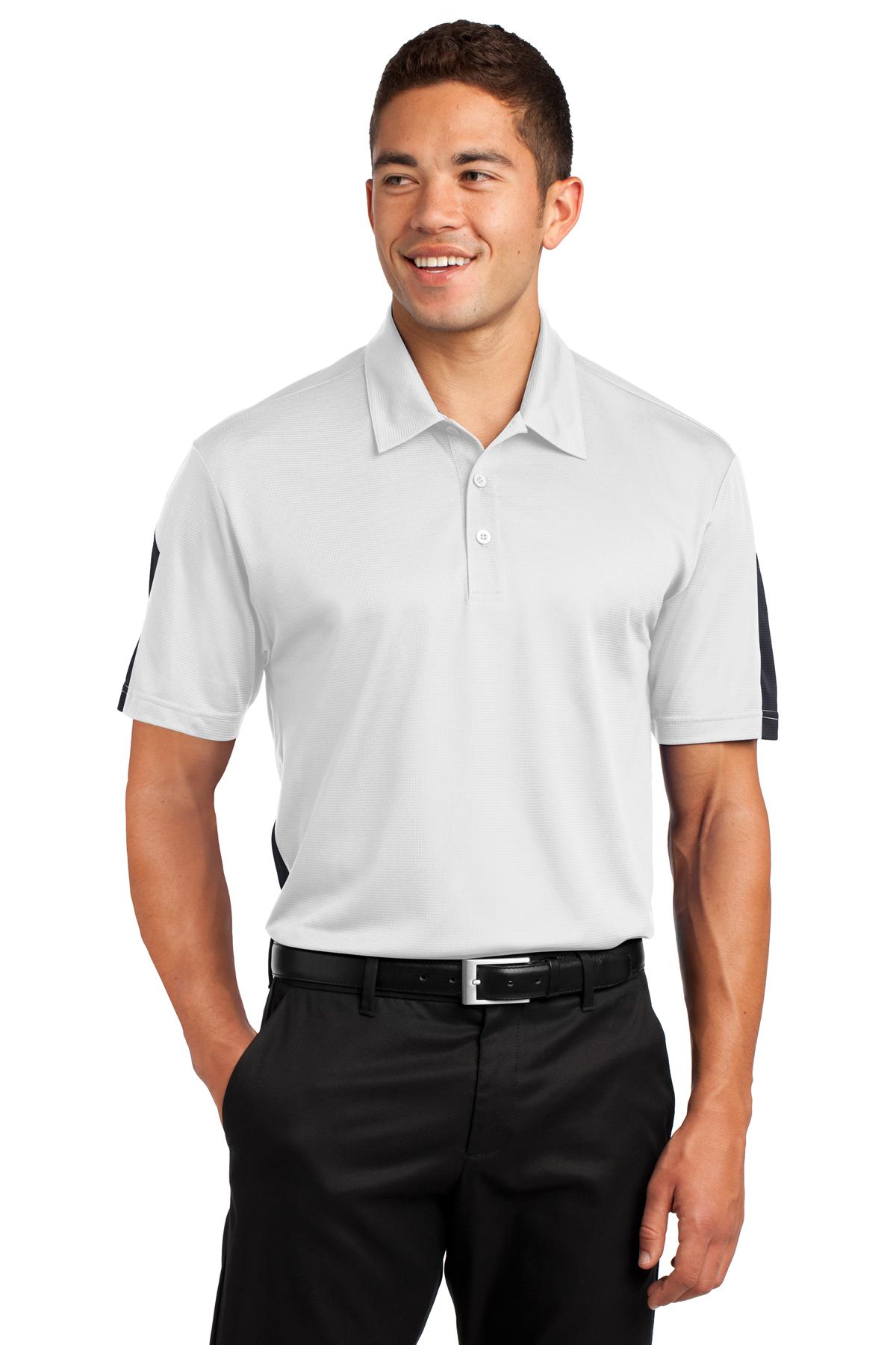Sport-Tek® PosiCharge® Active Textured Colorblock Polo. ST695