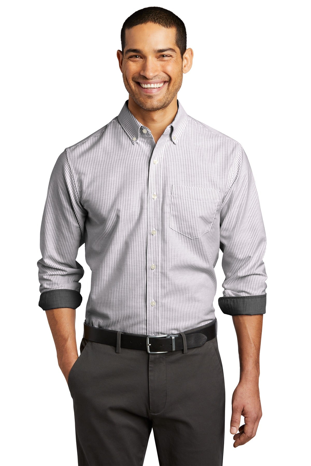 Port Authority ® SuperPro ™ Oxford Stripe Shirt. W657