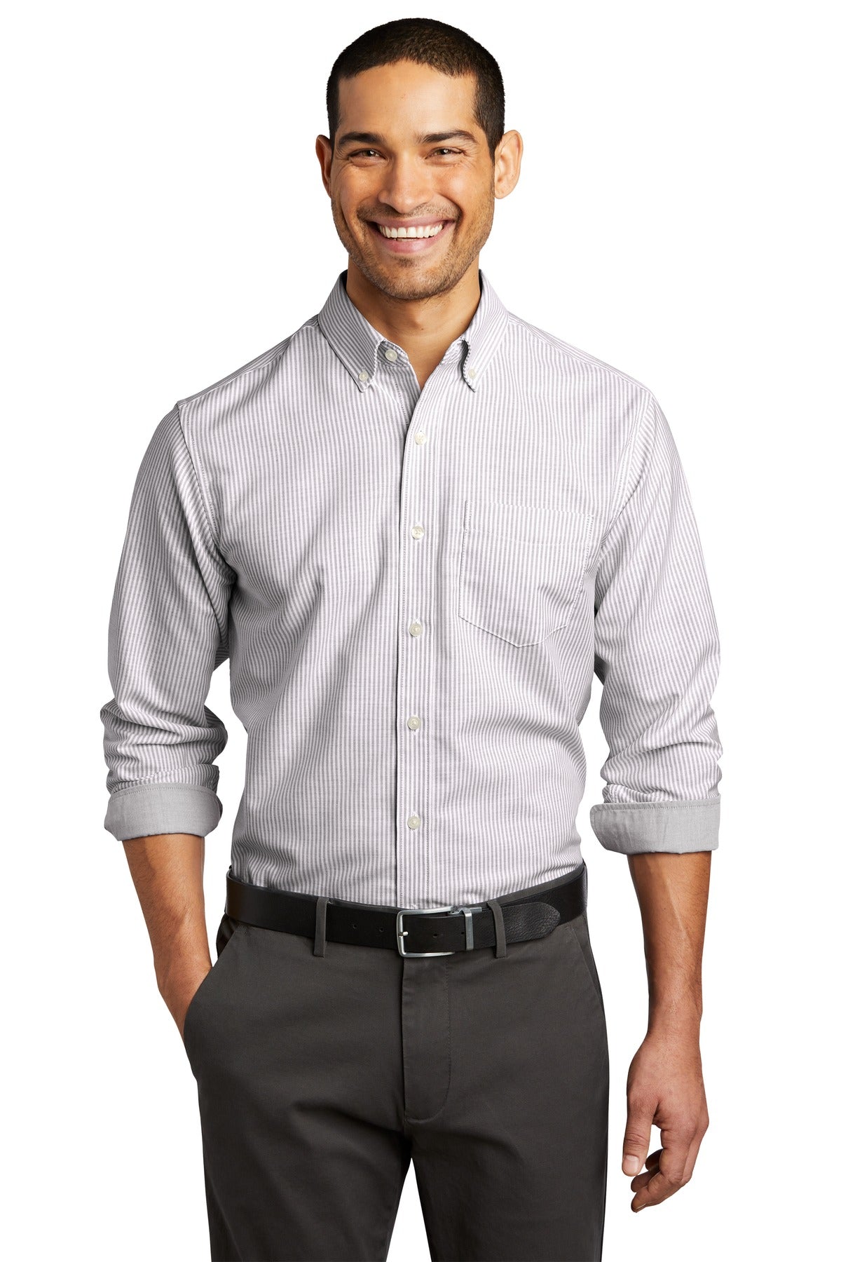 Port Authority ® SuperPro ™ Oxford Stripe Shirt. W657